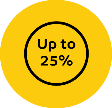 25%
